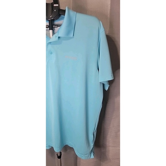 Mens Columbia PFG Omni-Shade Polo Shirt, XL, Sky Blue Color - Picture 5 of 13